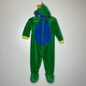 DREAM PLAY IMAGINE Dinosaur Halloween Costume Green & Blue One Piece Zip 12M